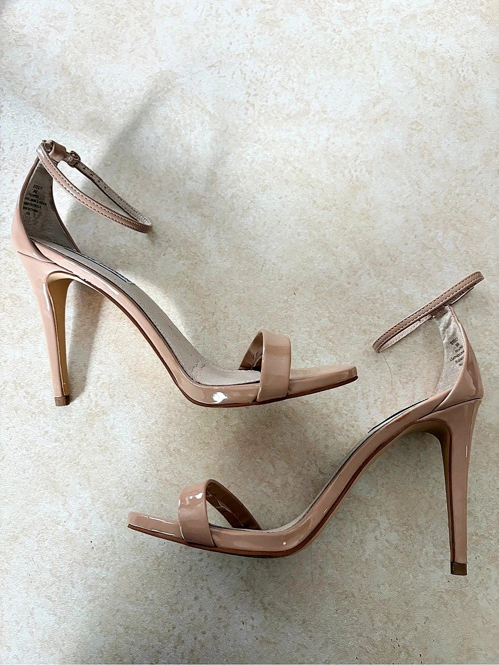 Steve Madden Stecy Patent Ankle Strap Heels Pink